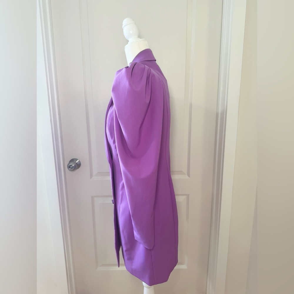 Lavish Alice Puff Shoulder Blazer Mini Dress in Purple | NWT | Size US 6 / UK 10 - Picture 3 of 6